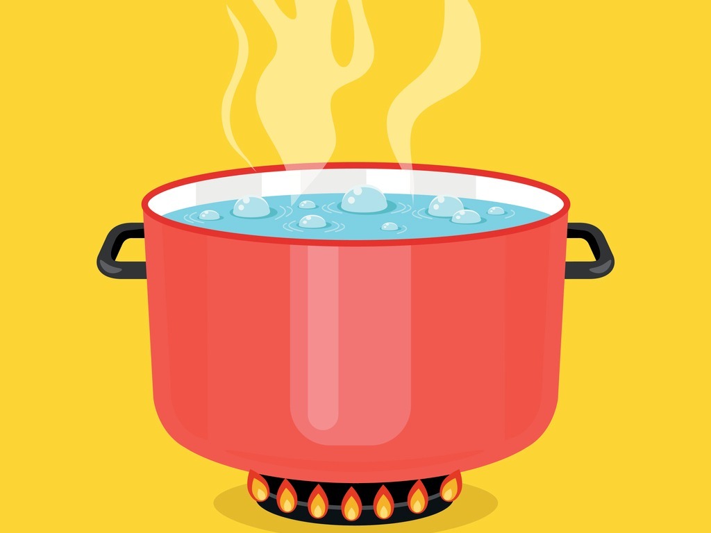 boiling water